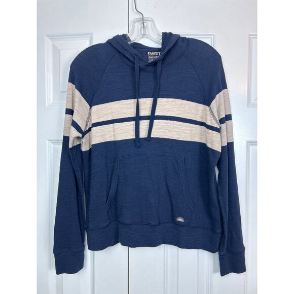 Faherty Organic Cotton Lightweight Long Sleeve Hooded Shirt Sunwashed XS - Picture 3 of 10